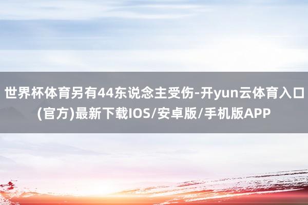 世界杯体育另有44东说念主受伤-开yun云体育入口(官方)最新下载IOS/安卓版/手机版APP