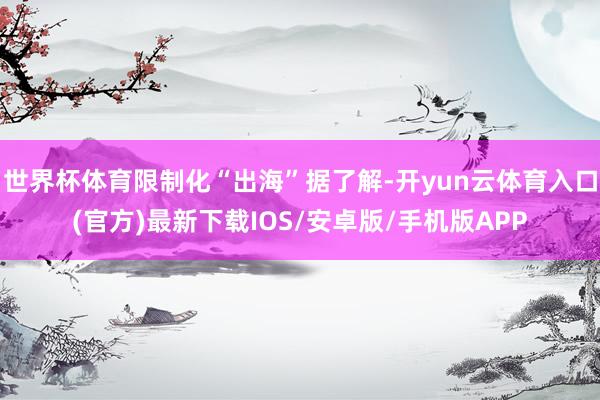 世界杯体育限制化“出海”据了解-开yun云体育入口(官方)最新下载IOS/安卓版/手机版APP